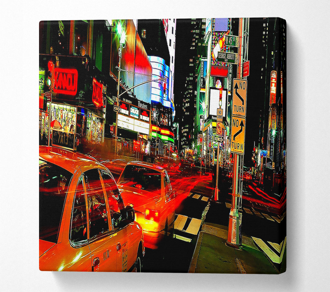  A Canvas Print of New York City Lights Canvas Art