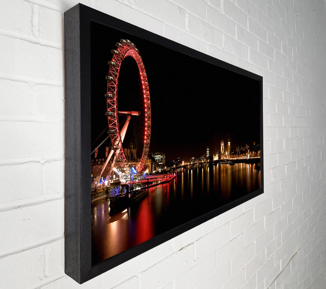  A Canvas Print of London Eye Night England Canvas Art