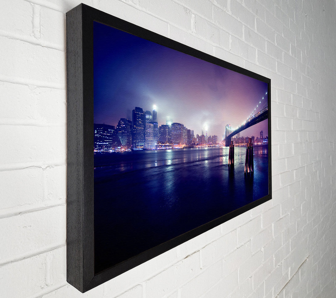  A Canvas Print of City Nights Lights Canvas Wall Art