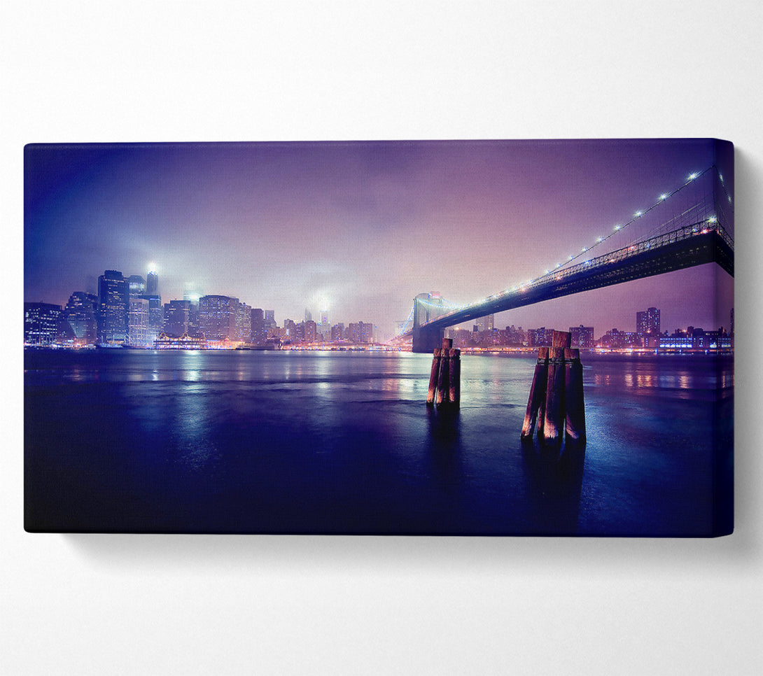  A Canvas Print of City Nights Lights Canvas Wall Art