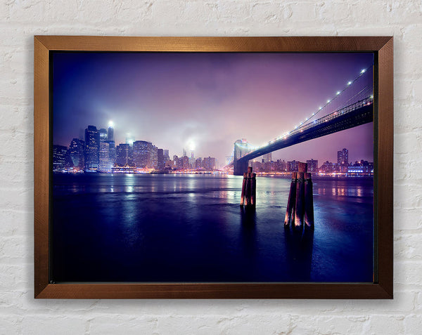 City Nights Lights Framed Print