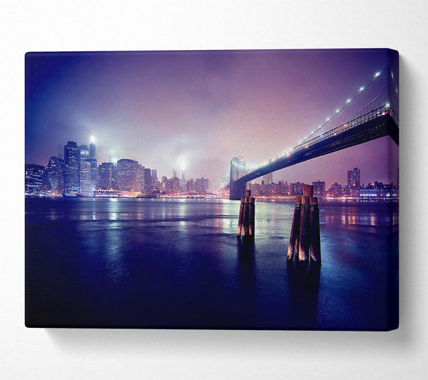  A Canvas Print of City Nights Lights Canvas Wall Art