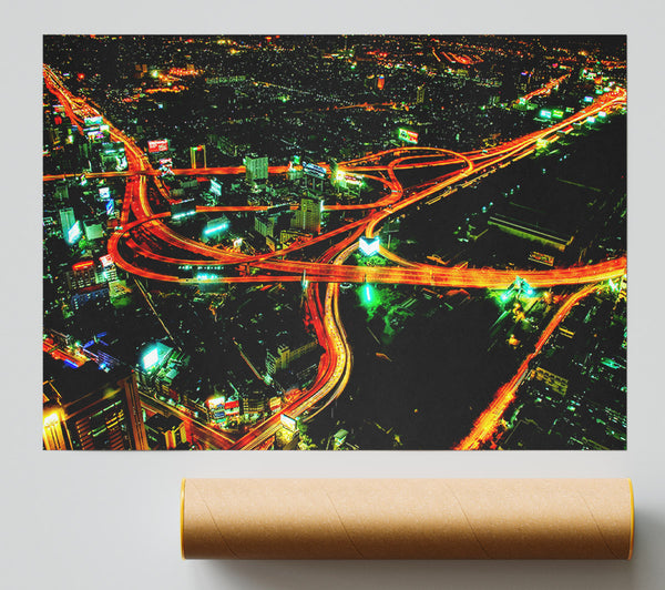 City Nightways Print