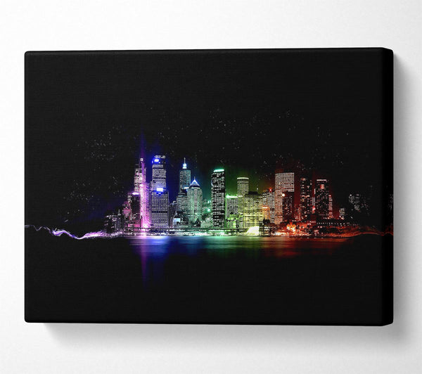  A Canvas Print of City Of Lights Canvas Wall Art