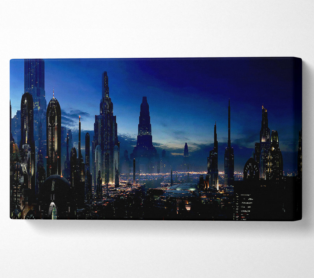  A Canvas Print of City Of The Future Canvas Art