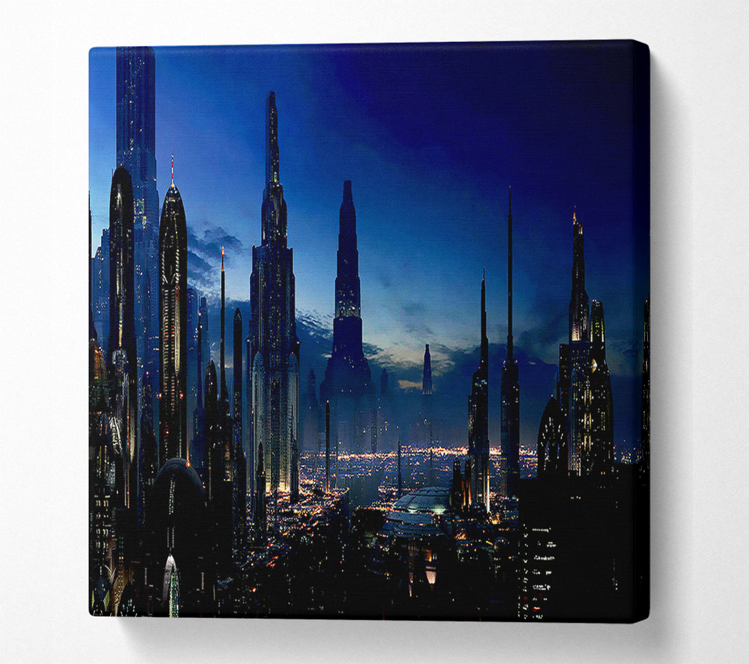  A Canvas Print of City Of The Future Canvas Art