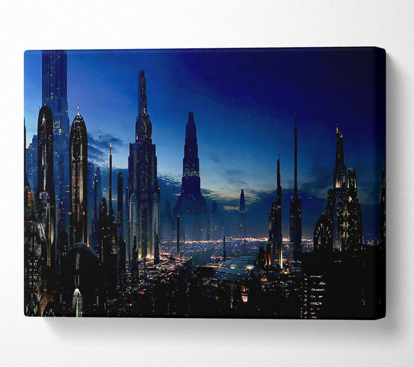  A Canvas Print of City Of The Future Canvas Art