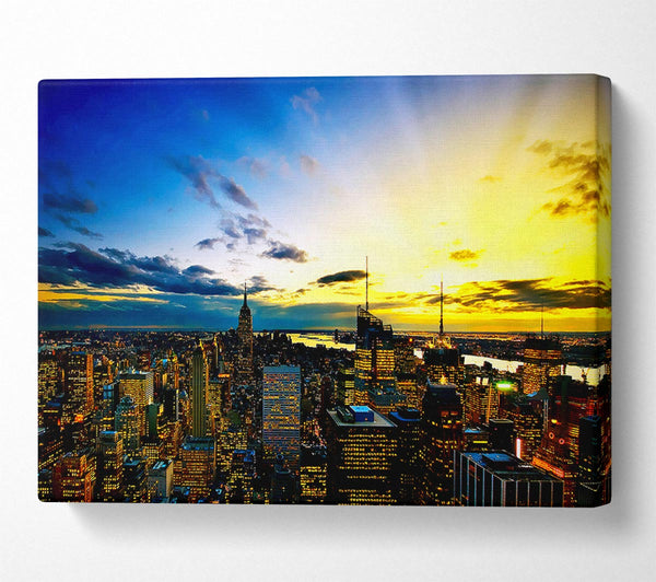  A Canvas Print of City Of The Golden Sun Canvas Wall Art