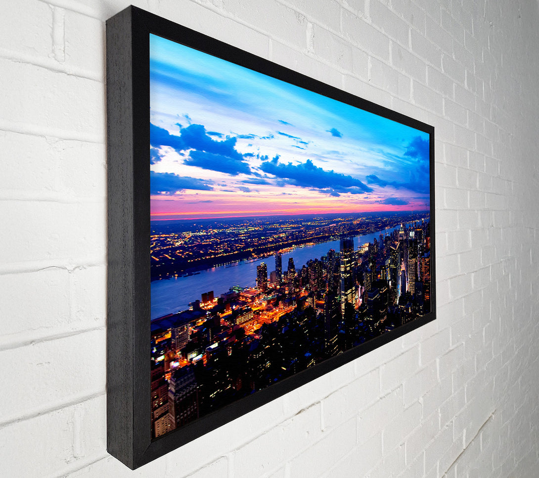  A Canvas Print of City River Flows Canvas Print