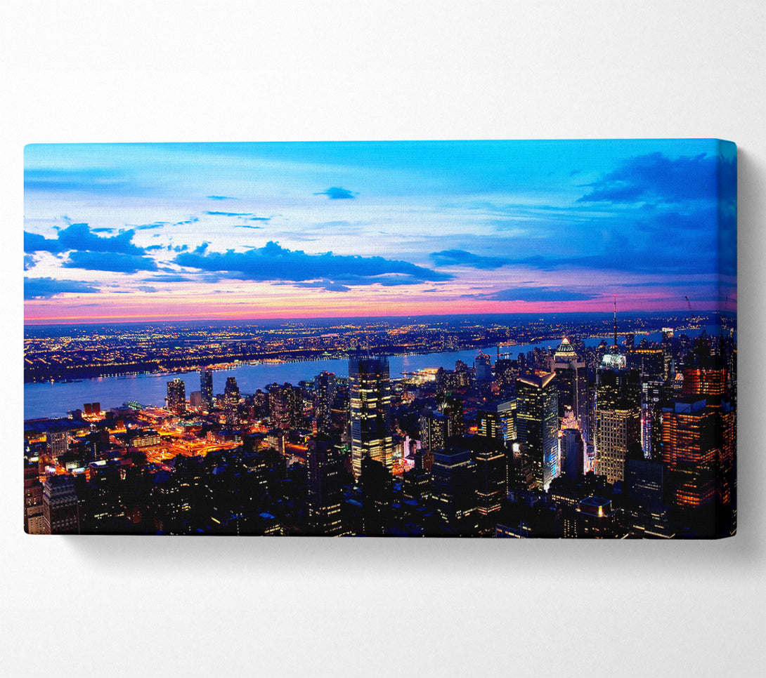  A Canvas Print of City River Flows Canvas Print