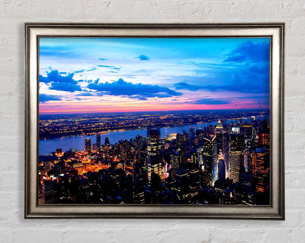 City River Flows Framed Print
