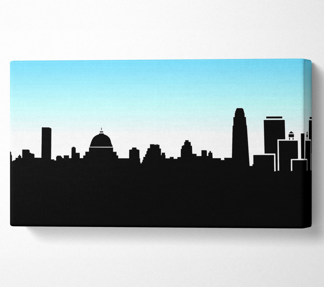  A Canvas Print of City Skyline Silhouette Canvas Print