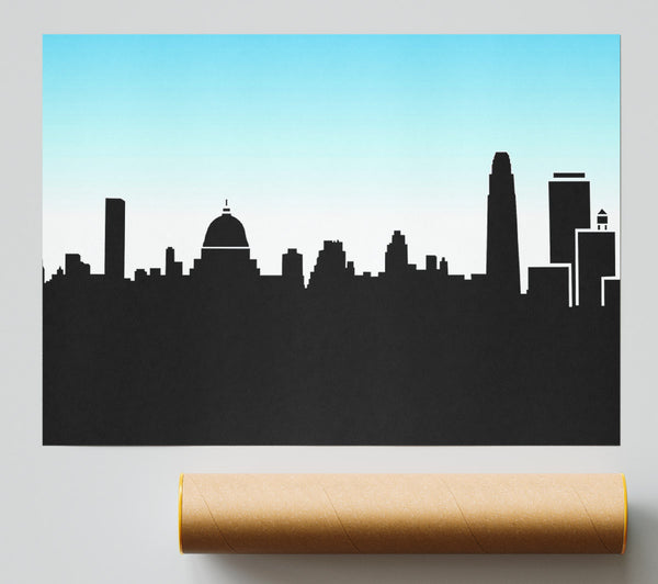 City Skyline Silhouette Poster
