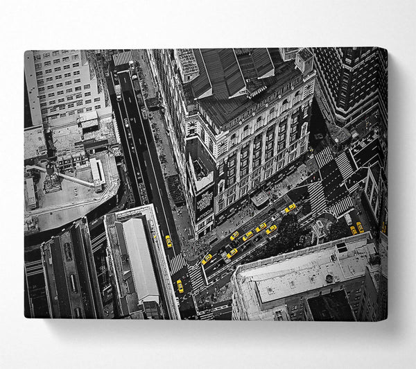  A Canvas Print of New York City Streets From Above Canvas Print