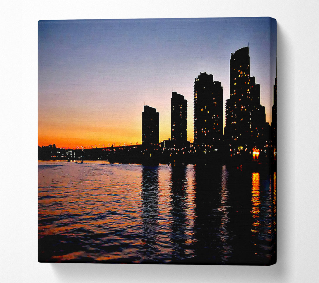  A Canvas Print of City Sunrise Canvas Wall Art