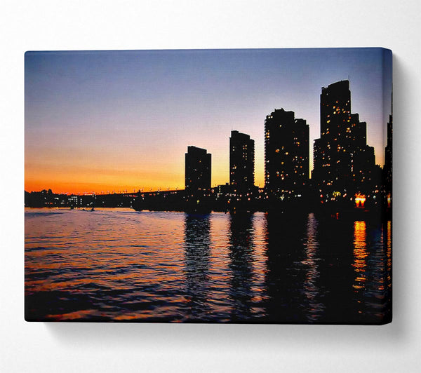  A Canvas Print of City Sunrise Canvas Wall Art