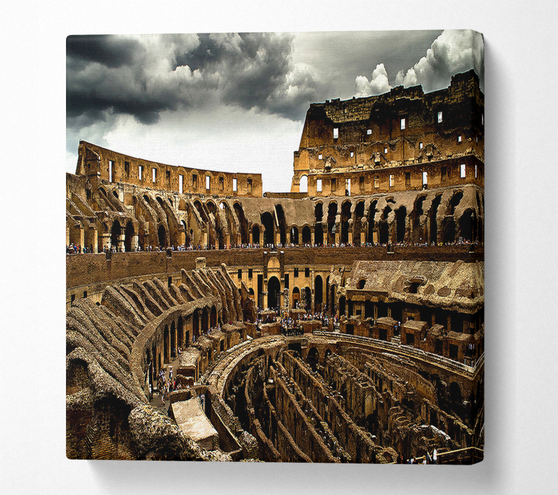  A Canvas Print of Cloudy Colosseum Canvas Print