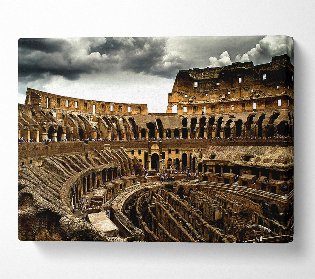  A Canvas Print of Cloudy Colosseum Canvas Print