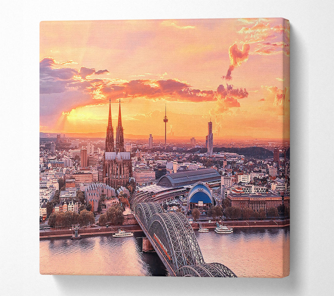  A Canvas Print of Cologne City Canvas Wall Art