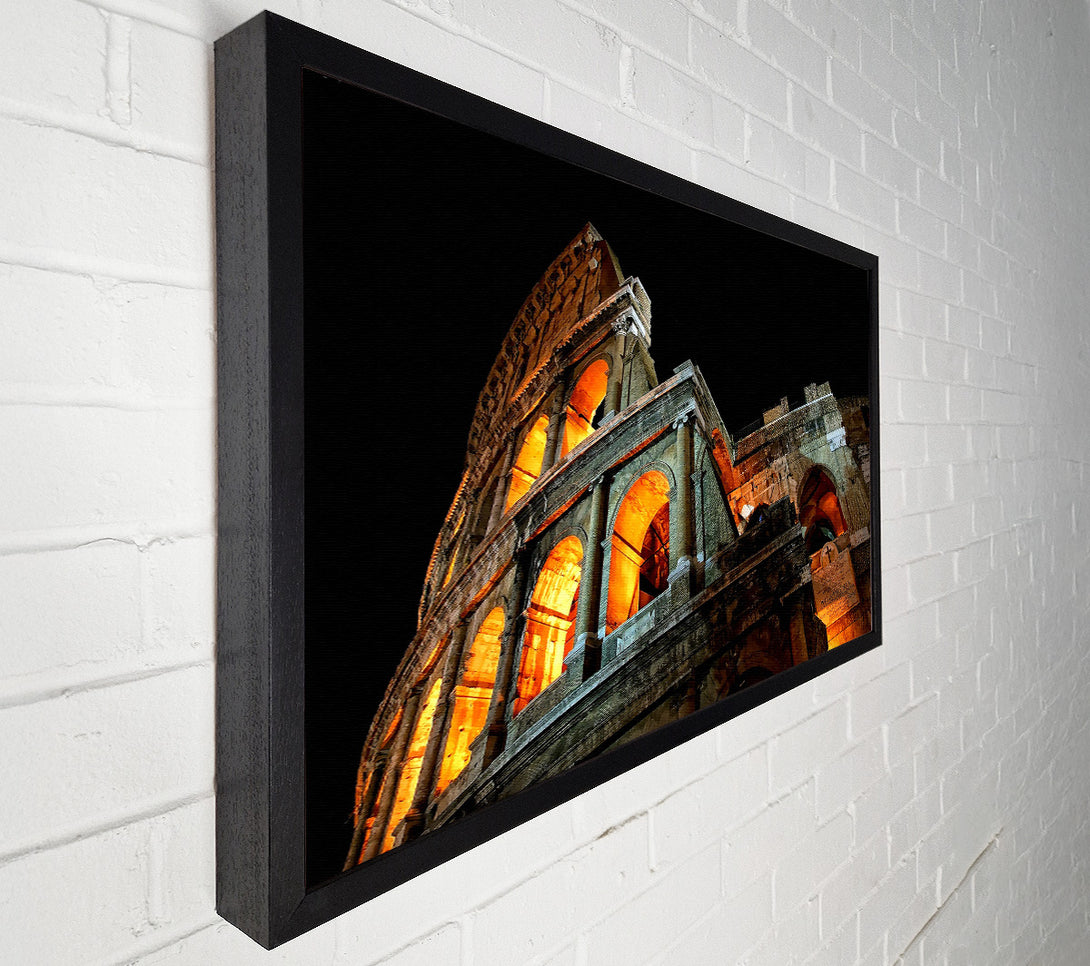  A Canvas Print of Colosseum At Night Canvas Print