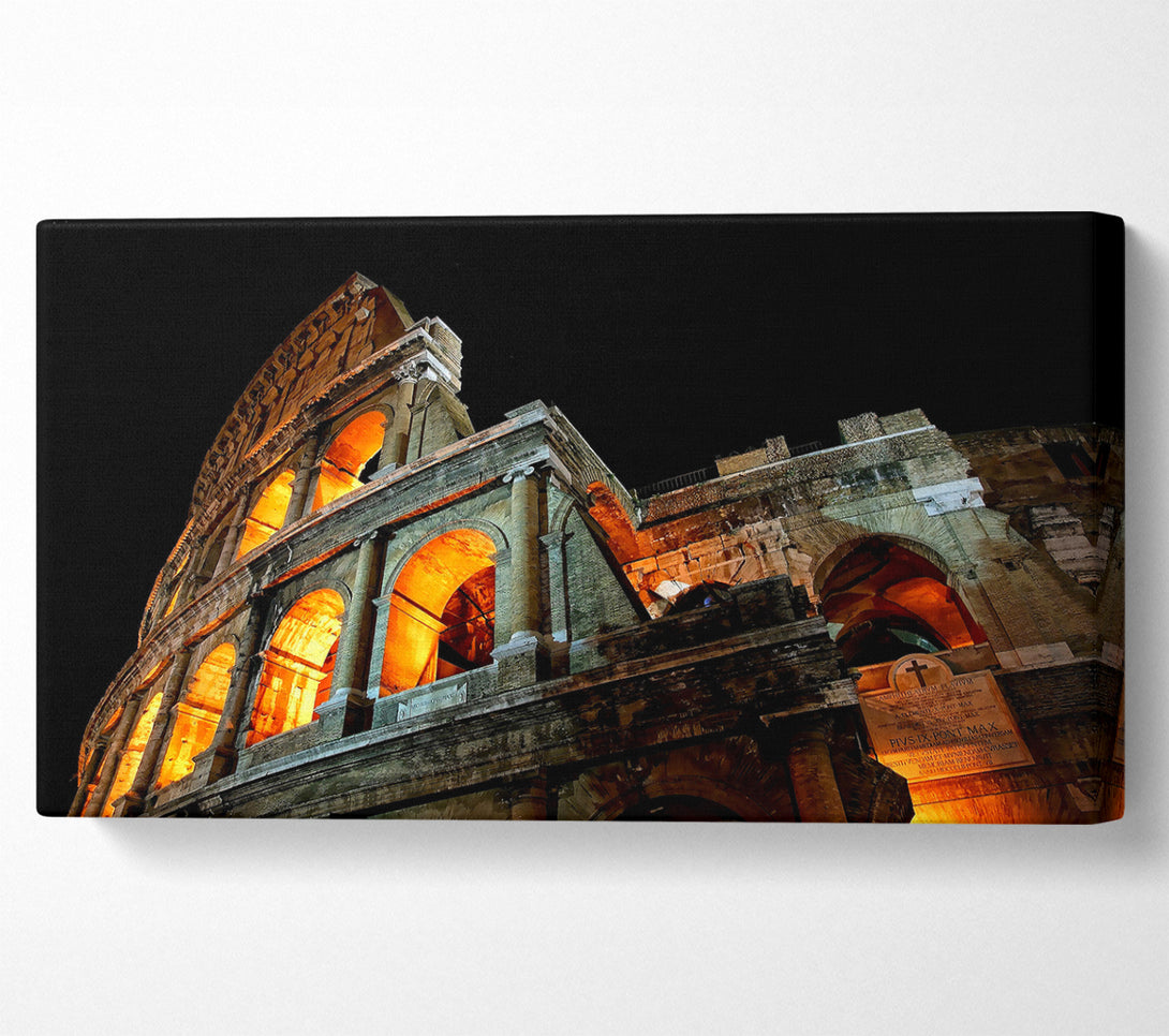  A Canvas Print of Colosseum At Night Canvas Print