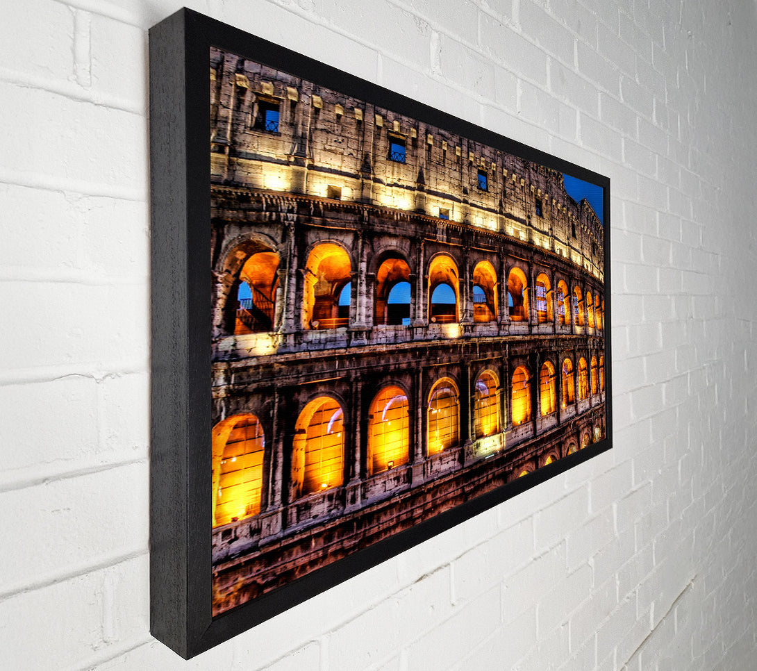  A Canvas Print of Colosseum Night Lights Canvas Art