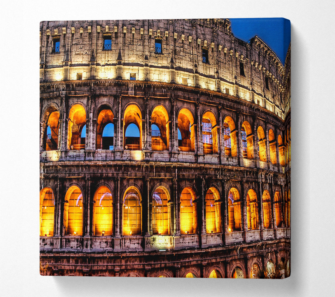  A Canvas Print of Colosseum Night Lights Canvas Art