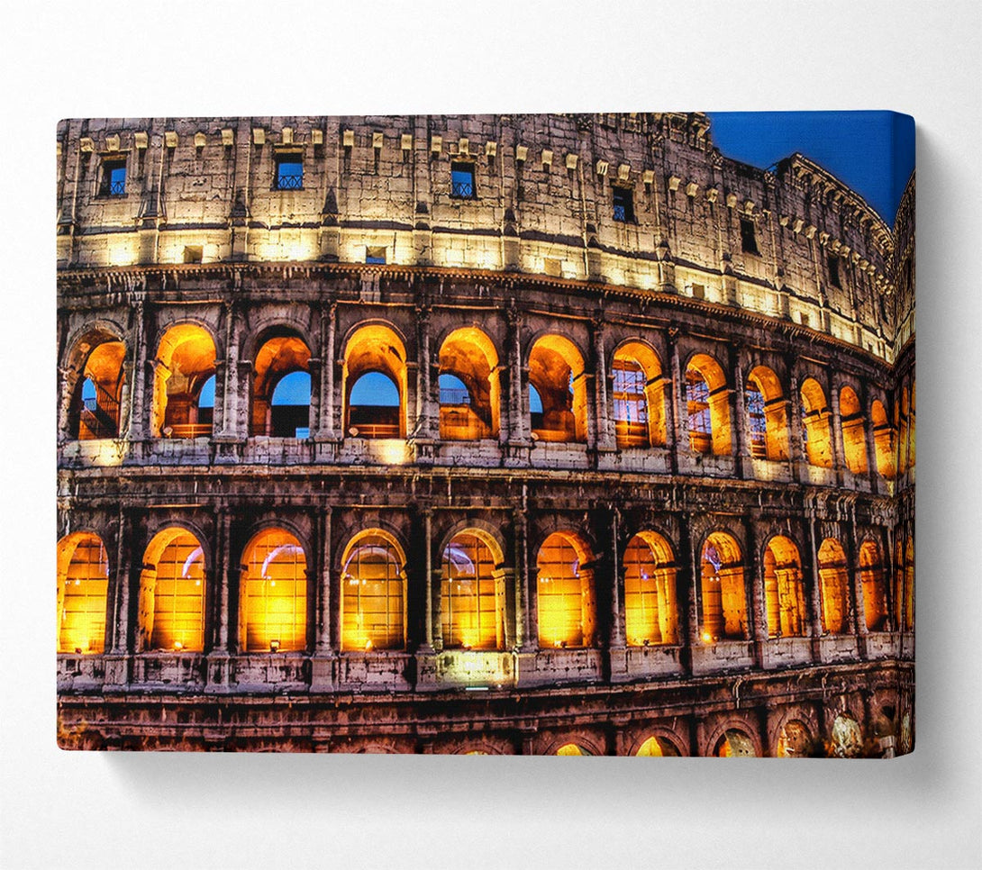  A Canvas Print of Colosseum Night Lights Canvas Art