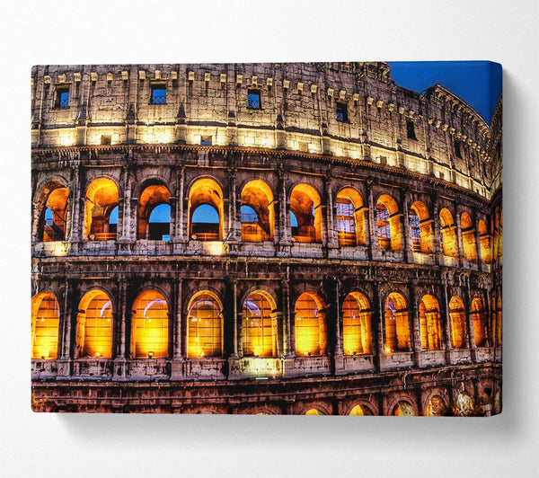 A Canvas Print of Colosseum Night Lights Canvas Art