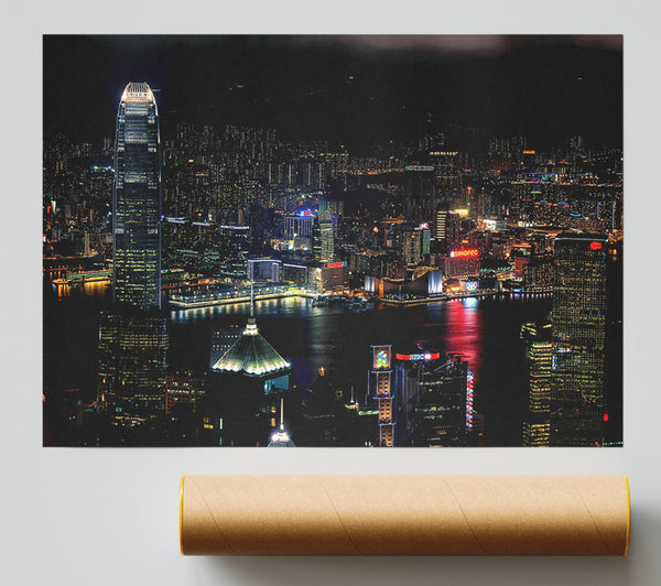 Dark Night City Hong Kong Print