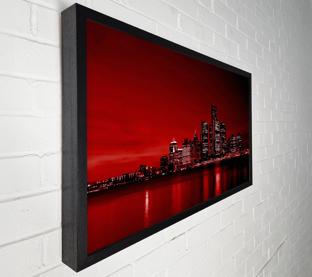  A Canvas Print of Detroit Red Nights Canvas Print