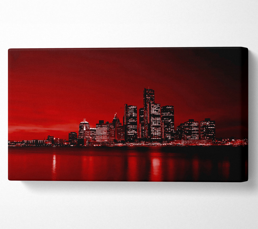  A Canvas Print of Detroit Red Nights Canvas Print