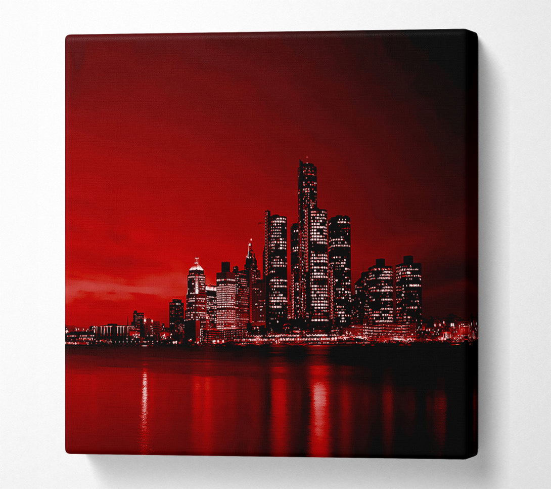  A Canvas Print of Detroit Red Nights Canvas Print
