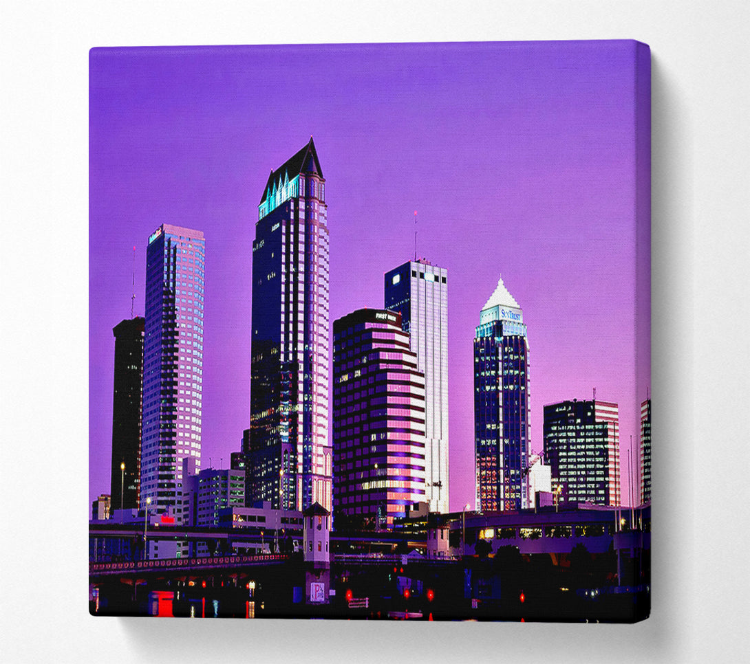  A Canvas Print of Detroit Skyline Canvas Print