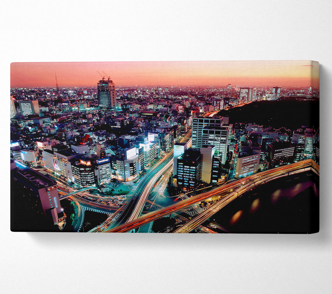 A Canvas Print of Down Town Canvas Wall Art