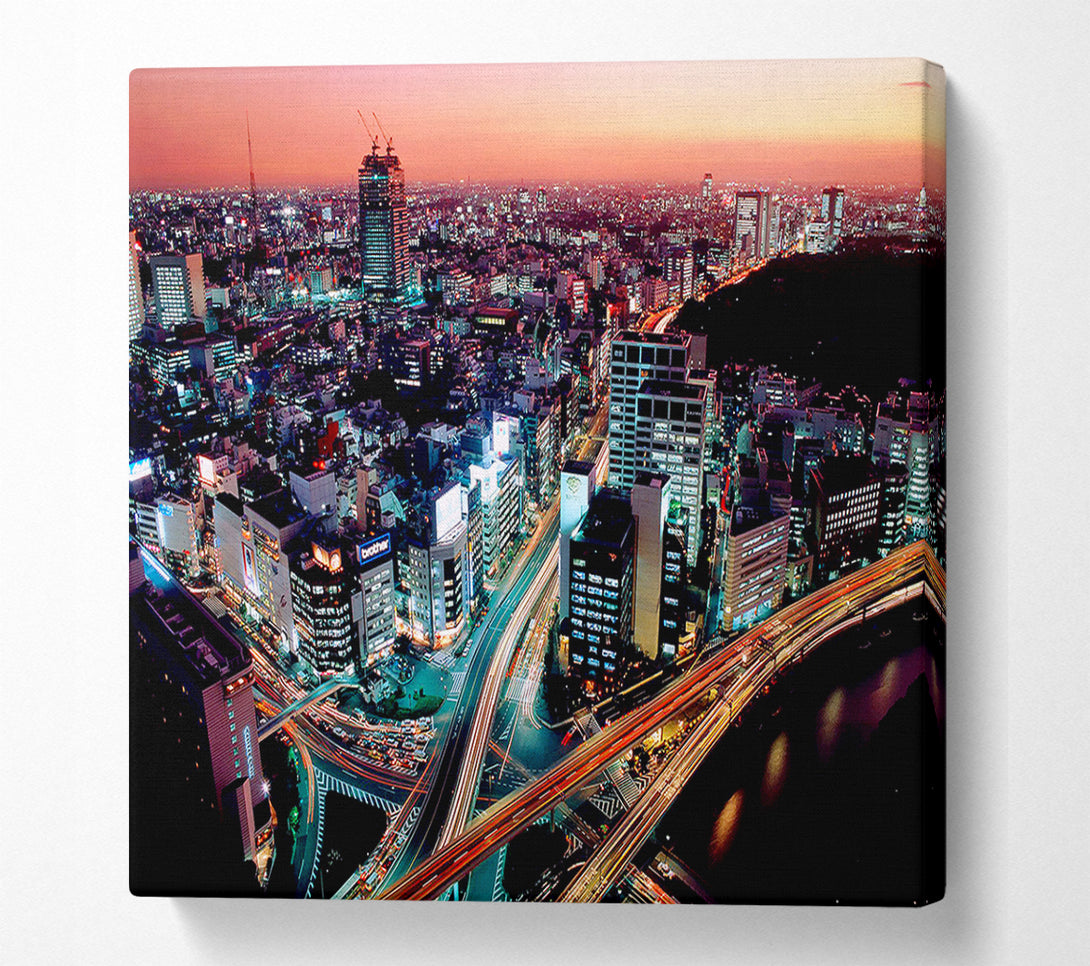  A Canvas Print of Down Town Canvas Wall Art