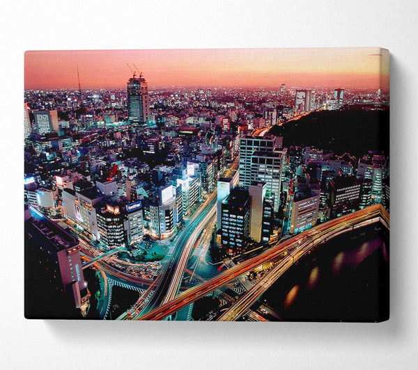  A Canvas Print of Down Town Canvas Wall Art