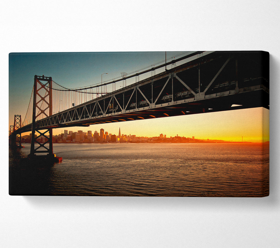  A Canvas Print of Downtown Bay Bridge Canvas Wall Art