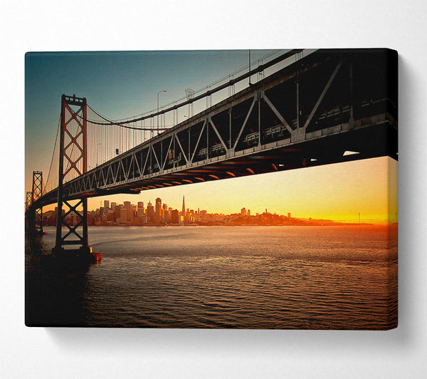  A Canvas Print of Downtown Bay Bridge Canvas Wall Art