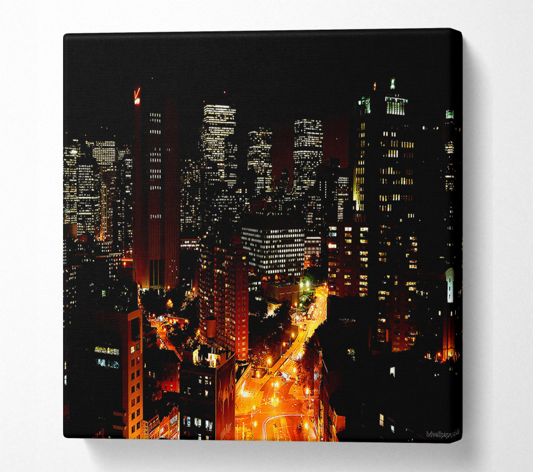  A Canvas Print of Downtown Manhattan Canvas Art