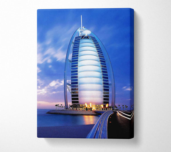  A Canvas Print of Dubai Beach Front Building Canvas Art