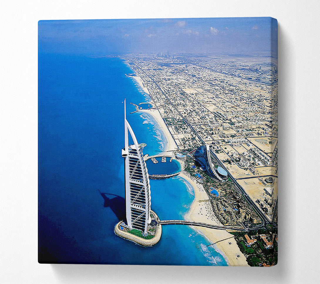  A Canvas Print of Dubai Beach Front Canvas Art