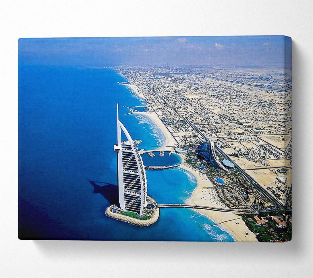  A Canvas Print of Dubai Beach Front Canvas Art