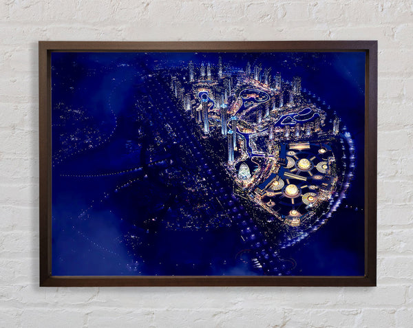 Dubai Blue Nights Framed Print