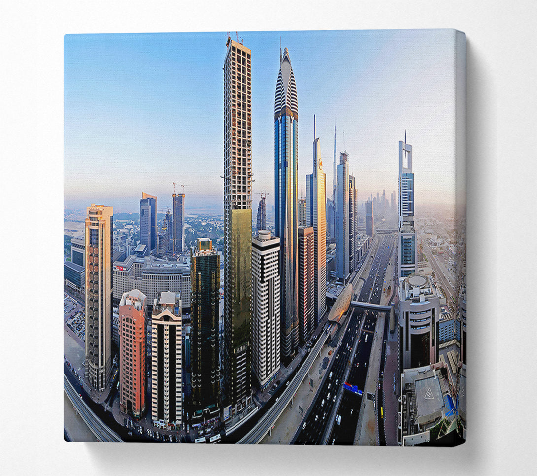  A Canvas Print of Dubai Building Blocks Canvas Wall Art