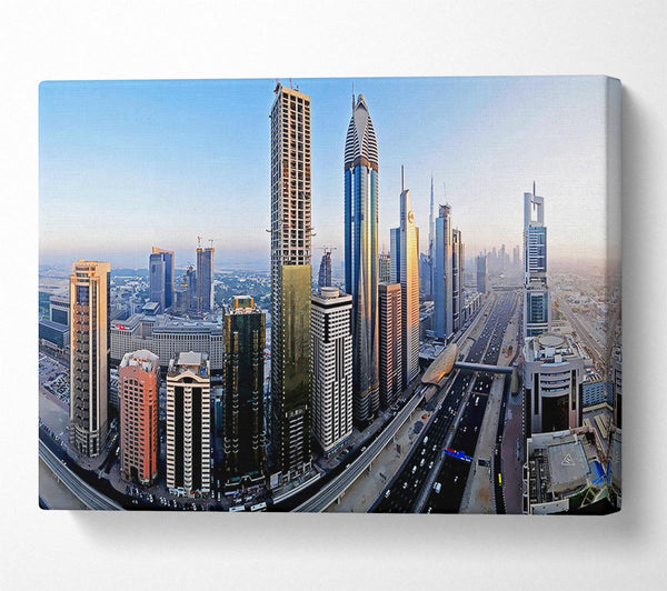  A Canvas Print of Dubai Building Blocks Canvas Wall Art