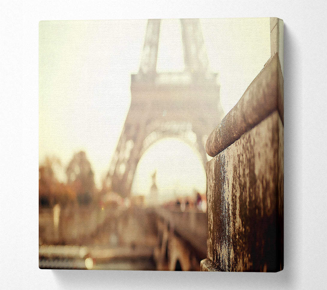  A Canvas Print of Eiffel Tower Retro Canvas Wall Art