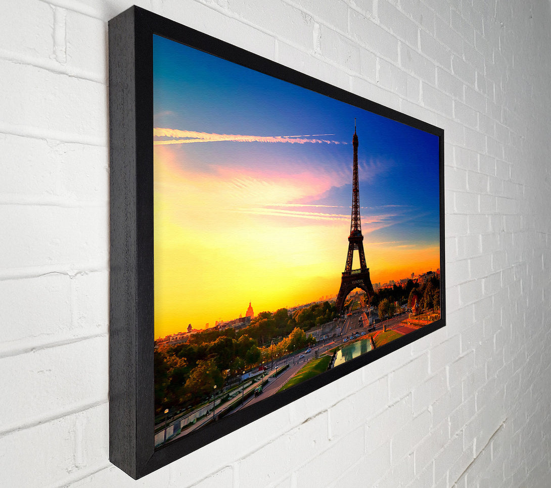  A Canvas Print of Eiffel Tower At Sunrise Canvas Wall Art