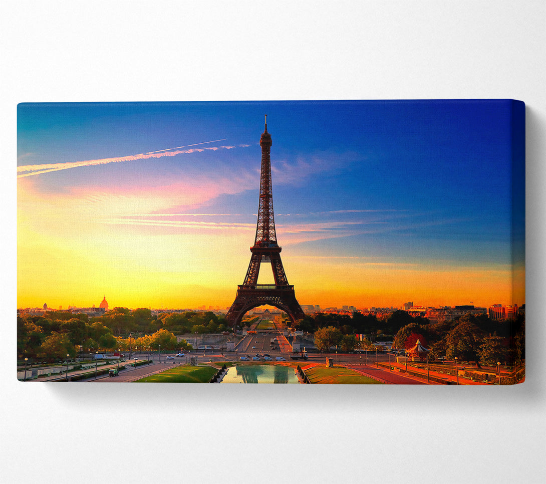  A Canvas Print of Eiffel Tower At Sunrise Canvas Wall Art