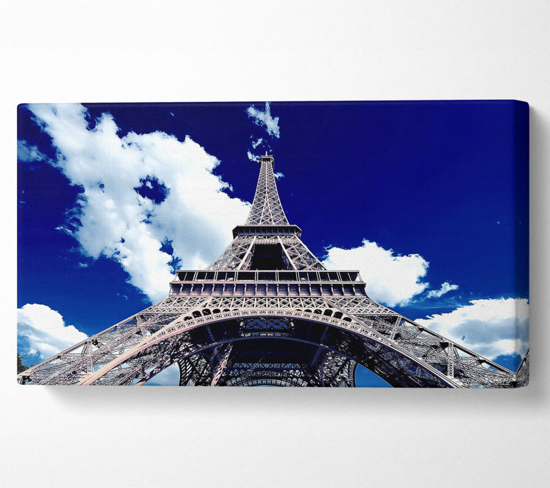  A Canvas Print of Eiffel Tower Bottom Up View Canvas Art